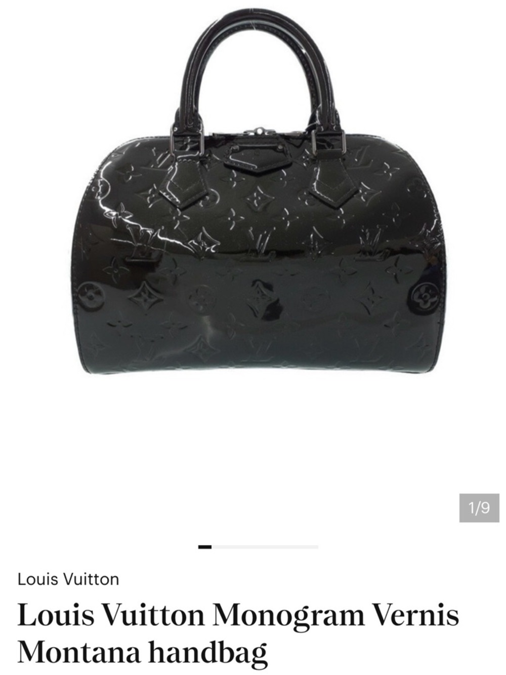 Louis Vuitton Black Monogram Vernis Montana